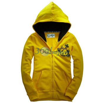 Giordano佐丹奴BSX 外套 女小熊星际奇遇连帽卫衣 04381700 黄色 XL