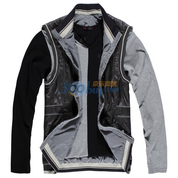 公子一派新款立领多口袋马甲男士棉背心MJ-35005 中灰 185/100A(54/XXL)