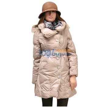 卓欧TOAIOU冬季新品80%白鸭绒毛领带帽羽绒服D108029 卡其色 XL