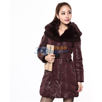 波司登 2011新款 羽绒服 女脱卸毛领时尚修身中长款 BR2290 紫色 185/104A(XXXL)