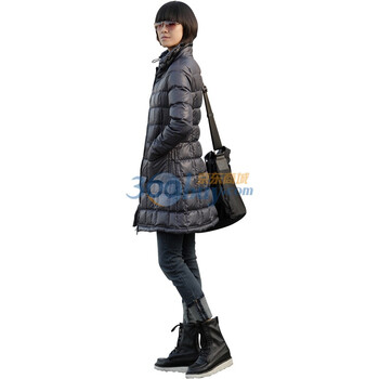 艾米 AMII 帅气修身立领长款冬装女士羽绒服 11120564 深灰 XL