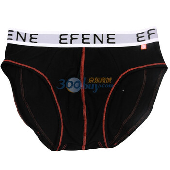 依纷EFENE 内裤男 炫酷性感包臀舒适纯棉男式三角内裤EWT0026 黑色 XXL