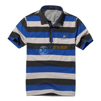 公子一派新款夏装衣服保罗男士条纹修身休闲短袖polo衫GC-18302 雅兰间条 185/100A(54/XXL)