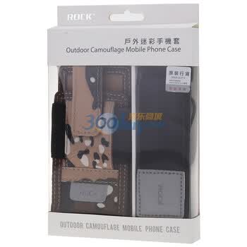 洛克（ROCK）户外迷彩手机套 运动手机套 通用型（沙漠黄）