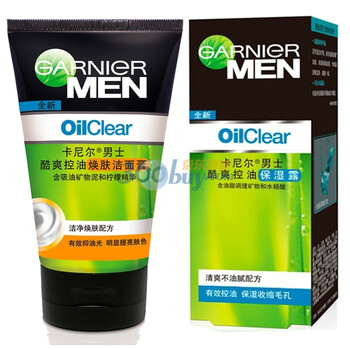 卡尼尔GARNIER男士酷爽控油焕肤洁面膏100ml+卡尼尔GARNIER男士酷爽控油保湿露50ml 优惠组