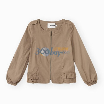 初刻CRUCCO 女装短外套 圆领荷叶边上衣 2011秋冬新品 00011261 沙棕色 M