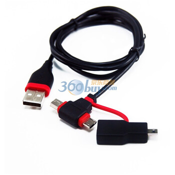 包尔星克(PowerSync)UAM58-10L T型传输充电两用线 1米(送迷你8PIN转接头）