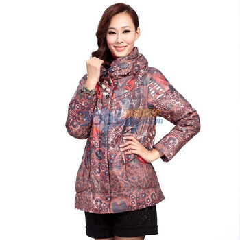 红迪丝HDS 连帽中长款棉服外套 HD40185 紫罗兰 XXL