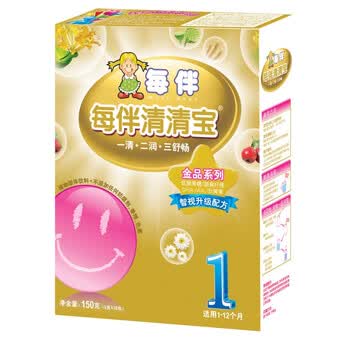 每伴 金品婴儿清清宝 适用1-12个月宝宝 1段（盒装）