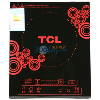 TCL TCH2035 触摸式 电磁炉 黑色 2000W 八大烹饪技术 法国技术黑晶板 包装内含赠品：汤锅