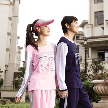 奥拿蒂 春秋款 情侣家居服 全棉运动休闲服 97583男款 深蓝色 XXL