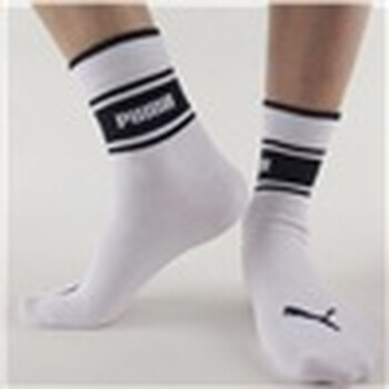 PUMA 彪马 提花休闲男士 短款袜子 漂白 25-27cm