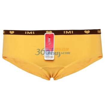 爱慕 imi’s爱美丽素色情侣女士低腰平角内裤IM23B41 黄色 XL