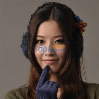 乐为女式秋冬保暖耳罩L11FB451 蓝色