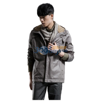 圣迪奥sdeerhe 男装 冬大气简洁百搭棉服 灰0472343 灰色 XXL