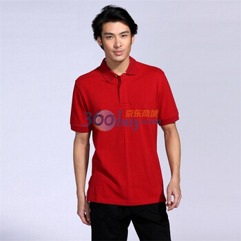 IZOD 新品纯棉翻领短袖基础款男士商务polo衫 1121913203405红色系XXL(185/102A)
