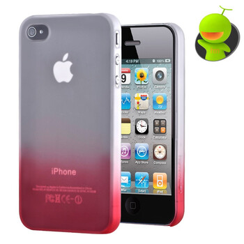 哈密瓜（hamimelon） HM0117 DUO色彩渐变磨砂系列 iphone4保护套 外壳 保护壳 醉红 送防尘塞贴膜