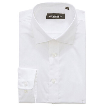 约翰逊JOHANSSON男士高支纯棉液氨商务休闲长袖衬衫J11SS1013 蓝色 XXL