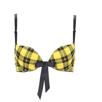 爱慕 imi's<em>爱美丽</em>精致格纹<em>文胸</em>IM14591 黄色 C