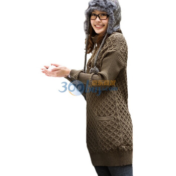 夕昕秋冬 韩版<em>粗线</em>针织复古<em>高领</em>加厚百搭女式