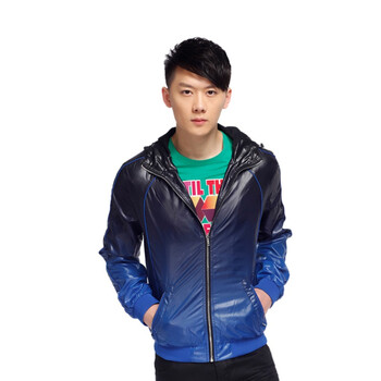 Jack Jones/杰克琼斯 外套 连帽渐变色拉链休闲夹克I(蓝)|212121006030 195/112A/XXXL