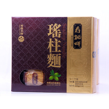 寿桃牌 礼盒12个装吉品瑶柱面 600g/盒
