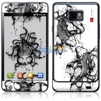 ideaSkin 三星 i9100/Galaxy S2/9108/盖世兔 对鲤 外壳保护套皮贴膜 DAUC702078