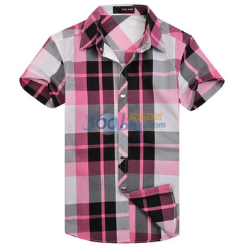YAD 春夏装衬衫男式新款 CY037A 洋红 (品红 玫瑰红) XXL