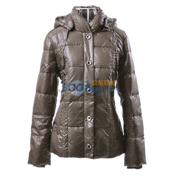太阳谷 羽绒服中老年女装外套 110306 深灰绿 4XL