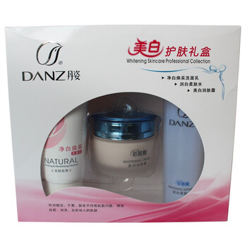 丹姿 美白护肤礼盒 净白焕采洁面乳85g+润白柔肤水100ml+美白润肤霜50g