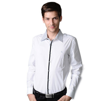 POLO VILLAE保罗威特商务休闲男士白色长衬 PFCAGADCF853 白色 54/XXL