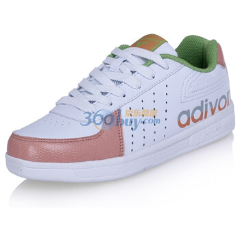 adivon 女子运动板鞋 BH5106 白粉红 40