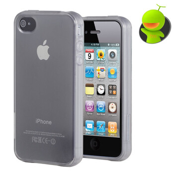 哈密瓜（hamimelon） HM0093　iphone4保护套 清水套 德国TPU不变形防滑边框 暮黑 送贴膜防尘塞