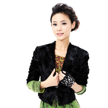 音曲女装 秋冬新品 时尚短外套 YLDW3082 黑色 XL