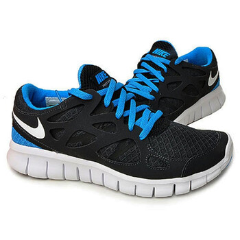 `Nike 耐克 女子跑步鞋 443816 041 煤黑/白/黑/粉蓝 36.5