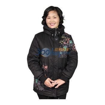 露西法兰 中老年女装冬装新款 妈妈装 翻领加厚棉袄棉服 JS-金利特2017 黑色 XXXXL