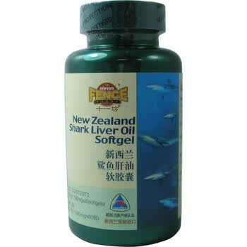 新西兰十一坊鲨鱼肝油软胶囊 1380mg×60粒