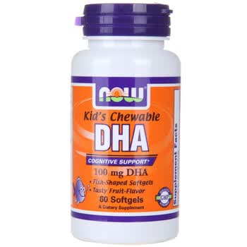美国NOW诺奥 儿童DHA软胶囊 0.9g*60粒（原装进口）