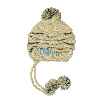 [顶范]秋冬童真年代彩色褶皱毛线帽113062012 卡其色 帽围57cm