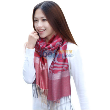 艾澜卡围巾2011新款围巾韩国秋冬女超长超宽大披肩围巾1249 红色 170至200CM