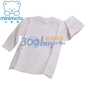 minimoto小米米三层保暖夹丝开肩上衣YU1206 婴儿服 宝宝衣服 儿童服饰 纯棉上装/内衣 粉红 110码