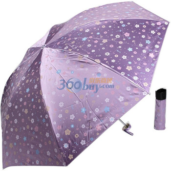 2012年新款 天堂伞 防紫外线 防晒 晴雨伞 3336E花开时节 7号紫