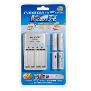 品胜（PISEN）“新一代”快易充充电套装（快易充+2000mAh 新一代AA镍氢充电电池*4）