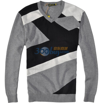 【佩戈PARGO】2011秋装新款 男装不规则插色百搭V领毛衣 5001 灰色 3XL