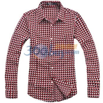 睿奕 ruaye2012春夏新品新款法式韩版修身潮男格子长袖衬衫R11C05 白色 XXL/185
