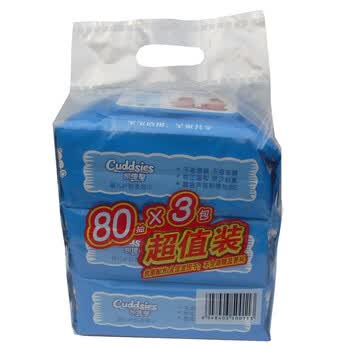凯德馨婴儿护肤柔湿巾80片（翻盖设计）*3包*2