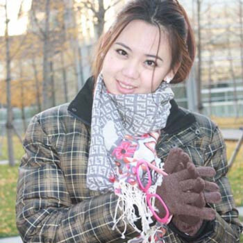 绒之尚语 2011秋冬新品 100%纯羊毛围巾 披肩 国色天香 花色5 均码