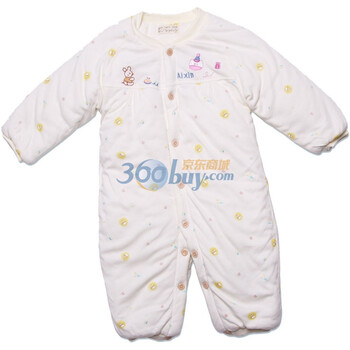 婴之谷 2011冬装新品 欢乐世界连身装T4429 黄色 80码