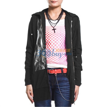 PEACEBIRD太平鸟【冬季新品】连帽卫衣AE1050383 黑色 XL