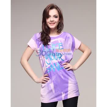Giordano佐丹奴 T恤 女爱的印花图案Big Tee 01391003 浅粉红 S